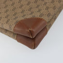 GUCCI Micro GG Supreme Shoulder Bag PVC Beige Gold Auth 143206-16