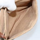 GUCCI Micro GG Supreme Shoulder Bag PVC Beige Gold Auth 143206-22