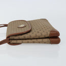 GUCCI Micro GG Supreme Shoulder Bag PVC Beige Gold Auth 143206-4