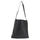 GUCCI Shoulder Bag Leather Black Silver Auth 143208-1