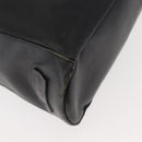 GUCCI Shoulder Bag Leather Black Silver Auth 143208-12