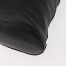 GUCCI Shoulder Bag Leather Black Silver Auth 143208-13