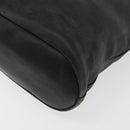 GUCCI Shoulder Bag Leather Black Silver Auth 143208-16