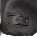 GUCCI Shoulder Bag Leather Black Silver Auth 143208-14