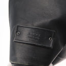 GUCCI Shoulder Bag Leather Black Silver Auth 143208-17
