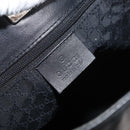 GUCCI Shoulder Bag Leather Black Silver Auth 143208-10