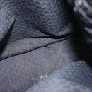 GUCCI Shoulder Bag Leather Black Silver Auth 143208-17