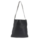 GUCCI Shoulder Bag Leather Black Silver Auth 143208-2