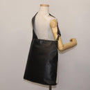 GUCCI Shoulder Bag Leather Black Silver Auth 143208-22