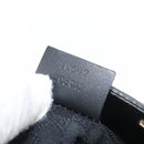 GUCCI Shoulder Bag Leather Black Silver Auth 143208-23