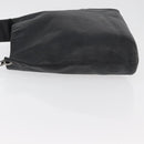 GUCCI Shoulder Bag Leather Black Silver Auth 143208-4