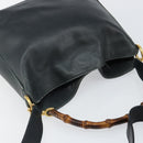 GUCCI Bamboo Hand Bag Leather 2way Green Gold 001 2113 1638 Auth 143210-6