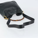 GUCCI Bamboo Hand Bag Leather 2way Green Gold 001 2113 1638 Auth 143210-8