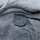 GUCCI Bamboo Hand Bag Suede Leather 2way Black Gold 001 3754 1638 Auth 143211-16