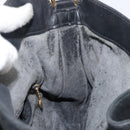 GUCCI Bamboo Hand Bag Suede Leather 2way Black Gold 001 3754 1638 Auth 143211-18