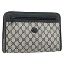 GUCCI GG Supreme Clutch Bag PVC Navy 111 01 037 Auth 143212-1