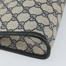 GUCCI GG Supreme Clutch Bag PVC Navy 111 01 037 Auth 143212-16