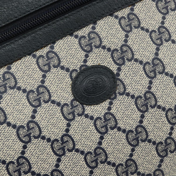 GUCCI GG Supreme Clutch Bag PVC Navy 111 01 037 Auth 143212