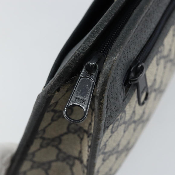 GUCCI GG Supreme Clutch Bag PVC Navy 111 01 037 Auth 143212