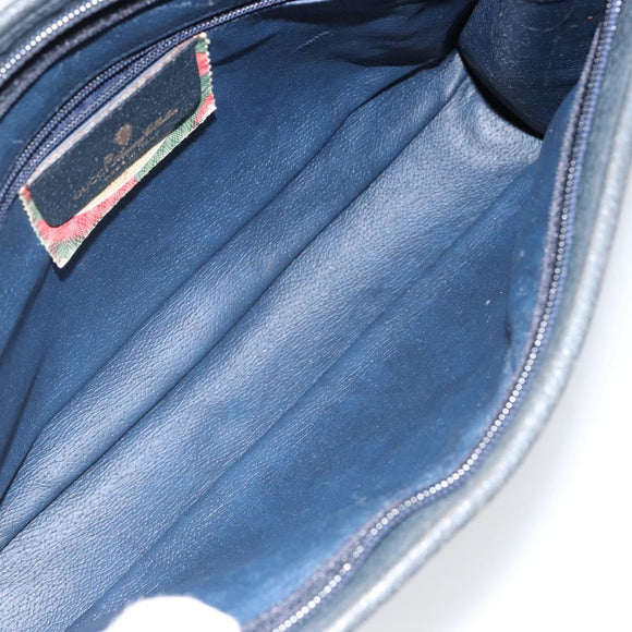 GUCCI GG Supreme Clutch Bag PVC Navy 111 01 037 Auth 143212