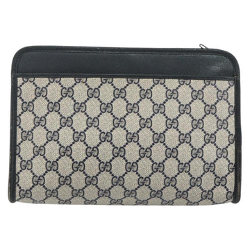 GUCCI GG Supreme Clutch Bag PVC Navy 111 01 037 Auth 143212 - 0