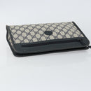 GUCCI GG Supreme Clutch Bag PVC Navy 111 01 037 Auth 143212-5
