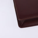 CARTIER Must Line Shoulder Bag Leather Bordeaux Gold Auth 143214-12