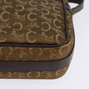 CELINE C Sulky Shoulder Bag Canvas Brown Gold Auth 143216-14