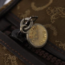 CELINE C Sulky Shoulder Bag Canvas Brown Gold Auth 143216-10