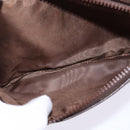 CELINE C Sulky Shoulder Bag Canvas Brown Gold Auth 143216-12