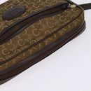CELINE C Sulky Shoulder Bag Canvas Brown Gold Auth 143216-6