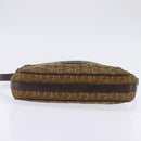 CELINE C Sulky Shoulder Bag Canvas Brown Gold Auth 143216-5