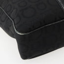 Salvatore Ferragamo Gancini Tote Bag Canvas Leather Black Silver Auth 143217-15