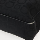Salvatore Ferragamo Gancini Tote Bag Canvas Leather Black Silver Auth 143217-16
