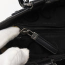 Salvatore Ferragamo Gancini Tote Bag Canvas Leather Black Silver Auth 143217-10