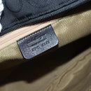 Salvatore Ferragamo Gancini Tote Bag Canvas Leather Black Silver Auth 143217-12