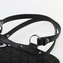 Salvatore Ferragamo Gancini Tote Bag Canvas Leather Black Silver Auth 143217-14