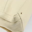 Salvatore Ferragamo Gancini Shoulder Bag Leather Gold Beige Auth 143218-16