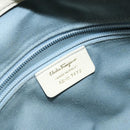 Salvatore Ferragamo Gancini Shoulder Bag Leather Gold Beige Auth 143218-12