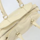 Salvatore Ferragamo Gancini Shoulder Bag Leather Gold Beige Auth 143218-6