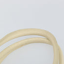 Salvatore Ferragamo Gancini Shoulder Bag Leather Gold Beige Auth 143218-8