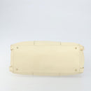 Salvatore Ferragamo Gancini Shoulder Bag Leather Gold Beige Auth 143218-5