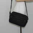 Salvatore Ferragamo Gancini Shoulder Bag Canvas Black Silver Auth 143219-21