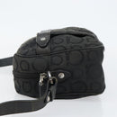 Salvatore Ferragamo Gancini Shoulder Bag Canvas Black Silver Auth 143219-4