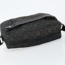 Salvatore Ferragamo Gancini Shoulder Bag Canvas Black Silver Auth 143219-6