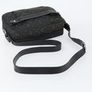 Salvatore Ferragamo Gancini Shoulder Bag Canvas Black Silver Auth 143219-7