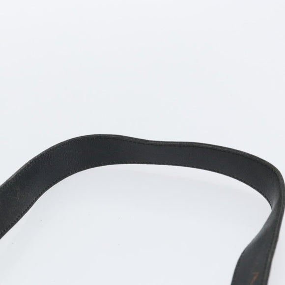 Salvatore Ferragamo Gancini Shoulder Bag Canvas Black Silver Auth 143219