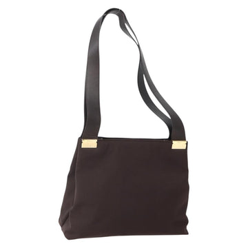 Salvatore Ferragamo Tote Bag Canvas Brown Gold Auth 143220