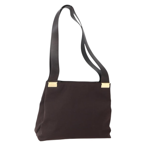 Salvatore Ferragamo Tote Bag Canvas Brown Gold Auth 143220