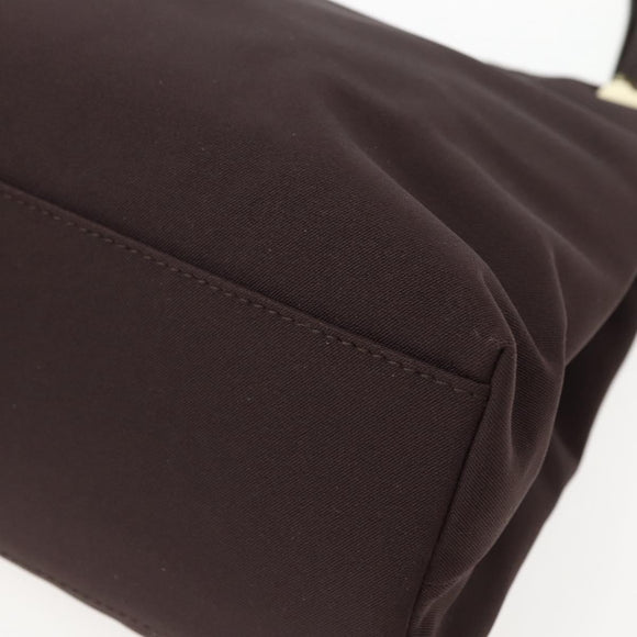 Salvatore Ferragamo Tote Bag Canvas Brown Gold Auth 143220